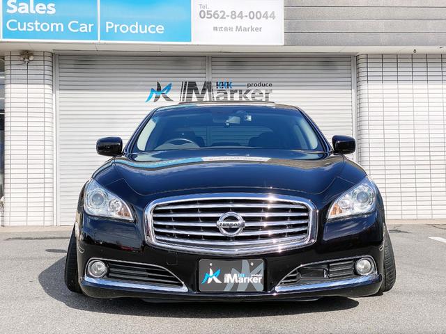 シーマ ハイブリッド VIP WORKジースト20深リムAW FR鬼キャン仕様 Tディメント車高調 メガRCFアッパー TディメントRアッパー スキッドRCRアームテンションロッド SR クルコン 本革PWシート 地デジ Bカメラ(2枚目)