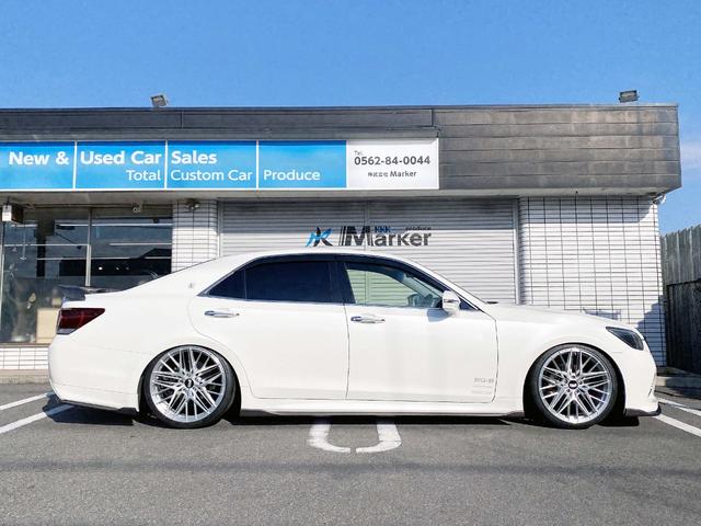 クラウン アスリートS-T SILKBLAZE現車デモカー 雑誌掲載車両 フルエアロF SD R ウイング RSR車高調Besti FAVORE20アルミ パドル クルコン フルセグTV Bluetooth Bカメラ ETC(4枚目)