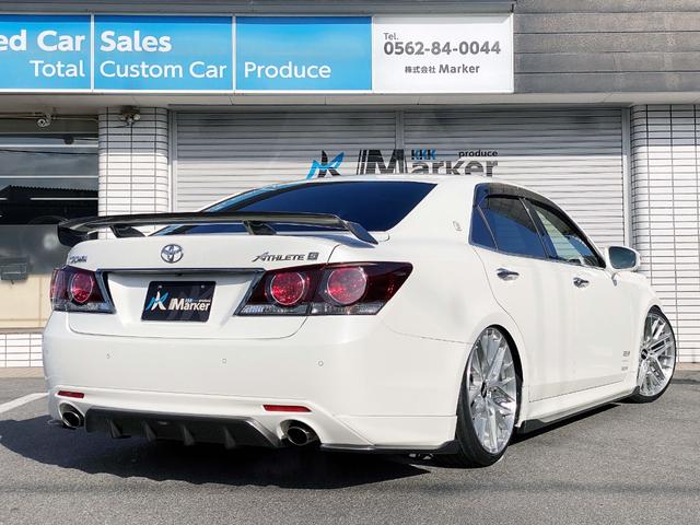 クラウン アスリートS-T SILKBLAZE現車デモカー 雑誌掲載車両 フルエアロF SD R ウイング RSR車高調Besti FAVORE20アルミ パドル クルコン フルセグTV Bluetooth Bカメラ ETC(5枚目)
