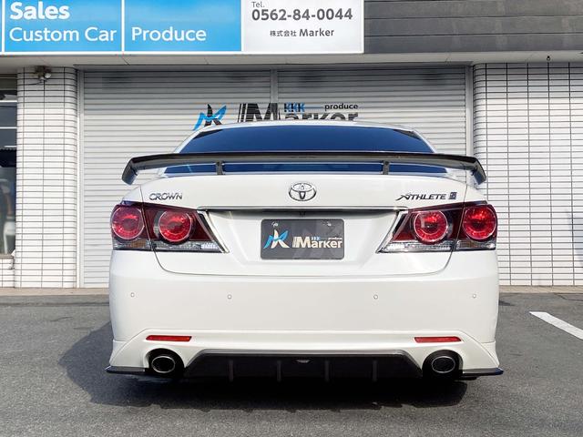 クラウン アスリートS-T SILKBLAZE現車デモカー 雑誌掲載車両 フルエアロF SD R ウイング RSR車高調Besti FAVORE20アルミ パドル クルコン フルセグTV Bluetooth Bカメラ ETC(6枚目)