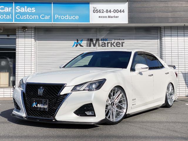 クラウン アスリートS-T SILKBLAZE現車デモカー 雑誌掲載車両 フルエアロF SD R ウイング RSR車高調Besti FAVORE20アルミ パドル クルコン フルセグTV Bluetooth Bカメラ ETC(11枚目)