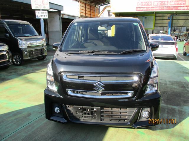 ワゴンＲスティングレー ハイブリッドＸ　ワンオーナー車・オートエアコン・プッシュスタート・フロアマット・ドアバイザー・新品タイヤ（2枚目）