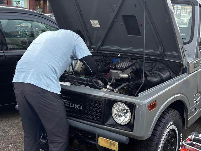 ジムニー ＨＣ　ＪＢ６４全塗装／増しリーフリフトアップ／ＬＥＤヘッドライト／ＬＥＤテールランプ／縞板ドアトリム／タイミングベルト交換済／圧縮測定済／オープンカントリーＭＴ／ＷＯＲＫ１６インチ／ディープコーンハンドル（2枚目）