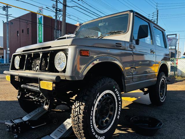 ジムニー ＨＣ　ＪＢ６４全塗装／増しリーフリフトアップ／ＬＥＤヘッドライト／ＬＥＤテールランプ／縞板ドアトリム／タイミングベルト交換済／圧縮測定済／オープンカントリーＭＴ／ＷＯＲＫ１６インチ／ディープコーンハンドル（5枚目）