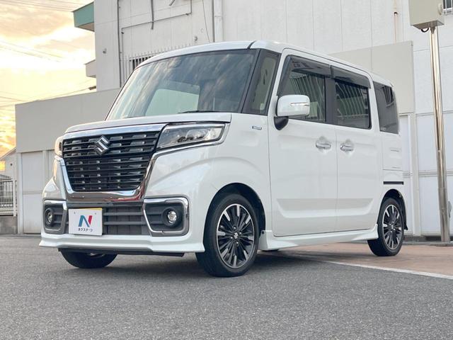 スペーシアカスタム ハイブリッドXSターボ 両側電動ドア 純正SDナビ バックカメラ 衝突被害軽減システム レーダークルーズ ハーフレザーシート シートヒーター コーナーセンサー スマートキー LEDヘッド ビルトインETC オートハイビーム(24枚目)