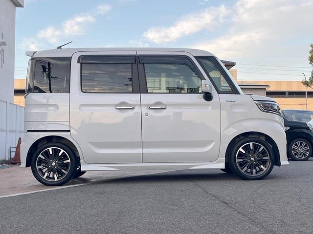 スペーシアカスタム ハイブリッドXSターボ 両側電動ドア 純正SDナビ バックカメラ 衝突被害軽減システム レーダークルーズ ハーフレザーシート シートヒーター コーナーセンサー スマートキー LEDヘッド ビルトインETC オートハイビーム(25枚目)