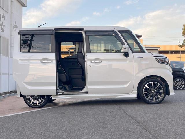 スペーシアカスタム ハイブリッドXSターボ 両側電動ドア 純正SDナビ バックカメラ 衝突被害軽減システム レーダークルーズ ハーフレザーシート シートヒーター コーナーセンサー スマートキー LEDヘッド ビルトインETC オートハイビーム(26枚目)