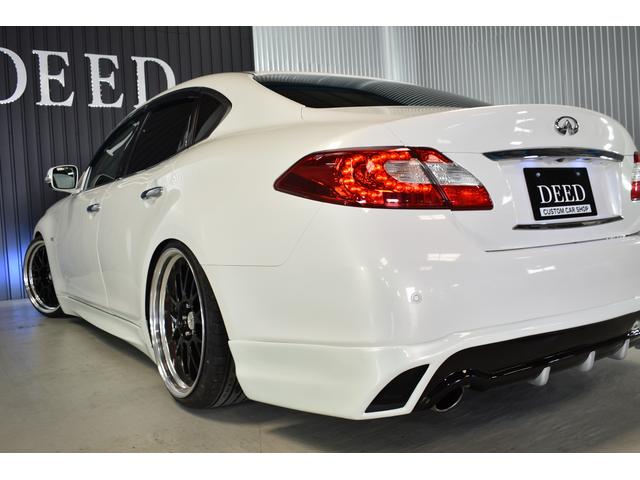 フーガ 250GT タイプP フルエアロ 新品フルタップ式車高調 SSR20インチ 黒革シート HDDナビ DVD再生 地デジ ELスカッフプレート LEDフォグ インフィニティエンブレム 新品タイヤ 2カラーLEDフォグ(31枚目)