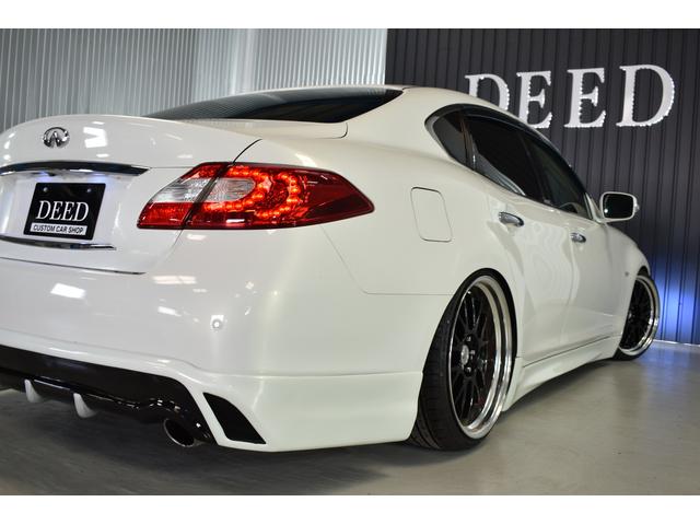 フーガ 250GT タイプP フルエアロ 新品フルタップ式車高調 SSR20インチ 黒革シート HDDナビ DVD再生 地デジ ELスカッフプレート LEDフォグ インフィニティエンブレム 新品タイヤ 2カラーLEDフォグ(32枚目)