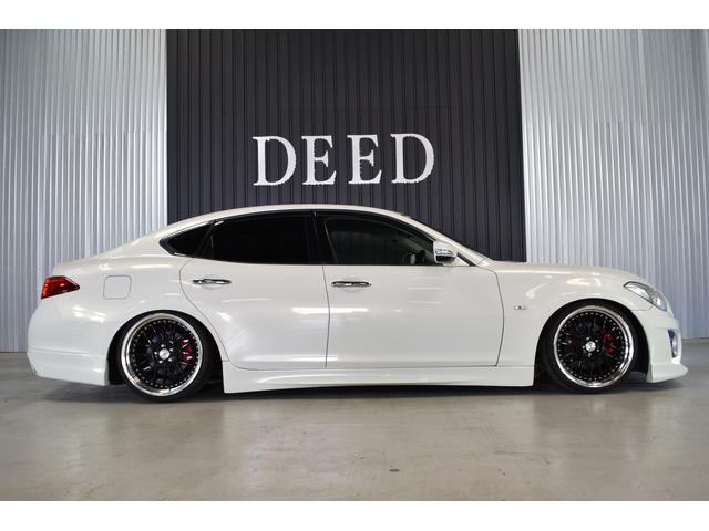 フーガ 250GT タイプP フルエアロ 新品フルタップ式車高調 SSR20インチ 黒革シート HDDナビ DVD再生 地デジ ELスカッフプレート LEDフォグ インフィニティエンブレム 新品タイヤ 2カラーLEDフォグ(34枚目)