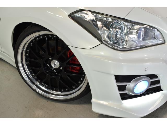 フーガ 250GT タイプP フルエアロ 新品フルタップ式車高調 SSR20インチ 黒革シート HDDナビ DVD再生 地デジ ELスカッフプレート LEDフォグ インフィニティエンブレム 新品タイヤ 2カラーLEDフォグ(37枚目)