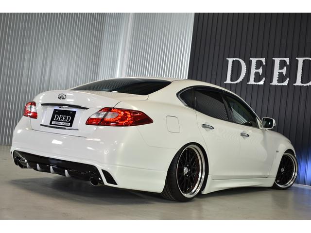 フーガ 250GT タイプP フルエアロ 新品フルタップ式車高調 SSR20インチ 黒革シート HDDナビ DVD再生 地デジ ELスカッフプレート LEDフォグ インフィニティエンブレム 新品タイヤ 2カラーLEDフォグ(44枚目)