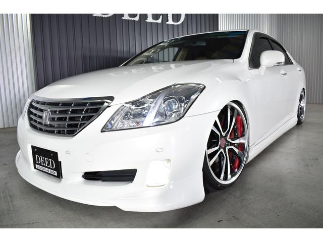 クラウン ロイヤルサルーン フルエアロ TEINフルタップ式車高調 マーベリック20インチ 新品タイヤ スモーク施工済み LEDフォグ 純正マルチ DVD再生可能 地デジ ミュージックサーバー バックカメラ コンビハンドル(15枚目)