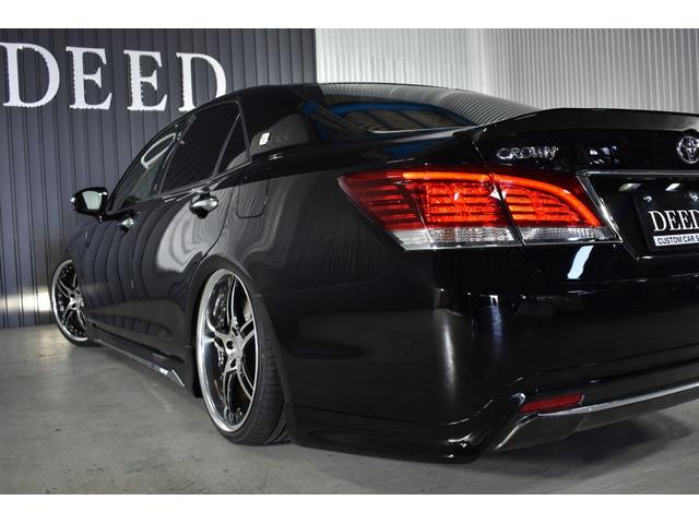 クラウン ロイヤルサルーン　フルエアロ　新品フルタップ式車高調　ＷＯＲＫデュランダル２０インチ　トランクスポイラー　ウィンカーミラー　ＬＥＤフォグ　純正マルチ　ＤＶＤ再生　地デジ　Ｂｌｕｅｔｏｏｔｈ接続　ミュージックサーバー（29枚目）