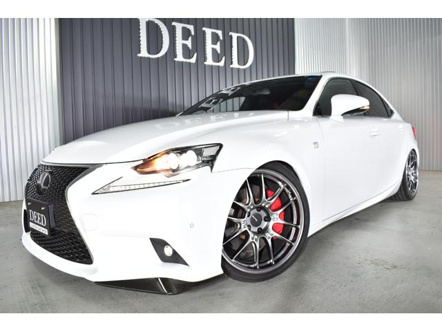 IS IS200t Fスポーツ 2000ccターボ 1オーナー車 禁煙車 赤革エアーシート サンルーフ 純正マルチ 新品フルタップ式車高調 エンケイ19インチ トランクスポイラー エアロ DVD再生 地デジ Bluetooth接続(19枚目)