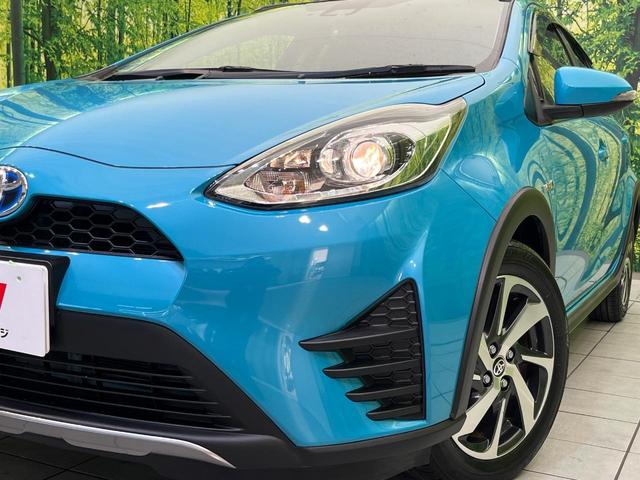 アクア クロスオーバー 純正SDナビ バックカメラ 衝突被害軽減システム 禁煙車 ハーフレザーシート スマートキー ビルトインETC オートハイビーム オートライト オートエアコン 純正16インチアルミ Bluetooth(12枚目)