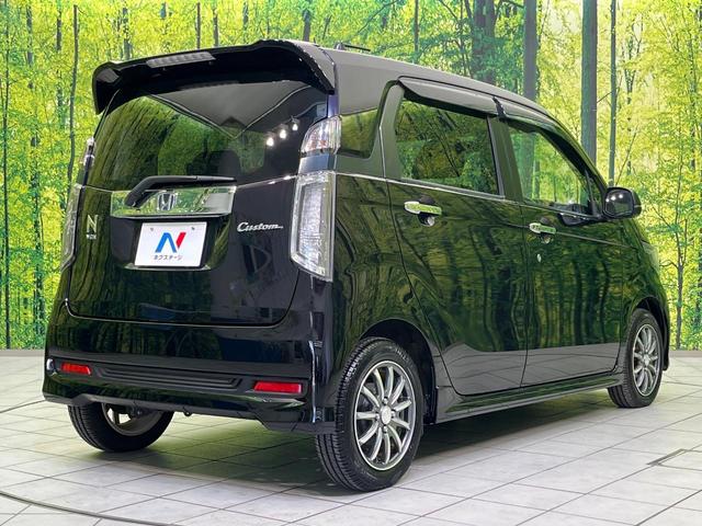 N-WGNカスタム G SDナビ 禁煙車 スマートキー HIDヘッド オートライト オートエアコン 純正14インチアルミ CD トラクションコントロール 衝突安全ボディ プライバシーガラス ドアバイザー 電動格納ミラー(17枚目)
