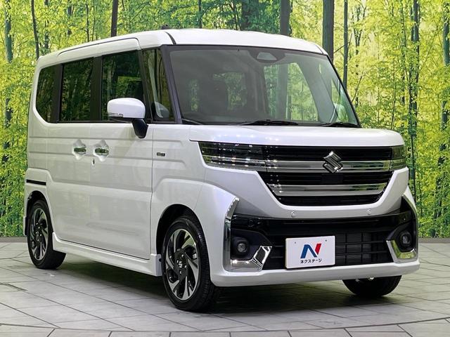 スペーシアカスタム ハイブリッドXSターボ ターボ 届出済未使用車 両側電動ドア スズキセーフティサポート レーダークルーズ ハーフレザーシート コーナーセンサー スマートキー LEDヘッド オートハイビーム 車線逸脱警報 オートライト(16枚目)