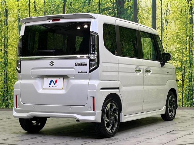 スペーシアカスタム ハイブリッドXSターボ ターボ 届出済未使用車 両側電動ドア スズキセーフティサポート レーダークルーズ ハーフレザーシート コーナーセンサー スマートキー LEDヘッド オートハイビーム 車線逸脱警報 オートライト(17枚目)