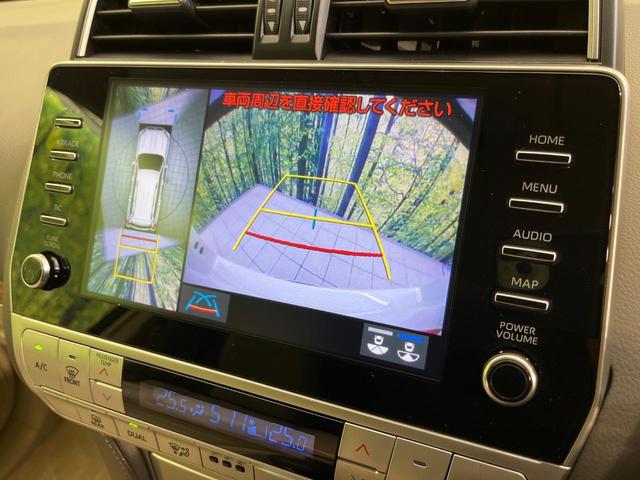 ランドクルーザープラド TX Lパッケージ マットブラックエディション 4WD 7人乗り サンルーフ メーカー純正9型ナビ 全周囲カメラ トヨタセーフティセンス レーダークルーズ 禁煙車 レザーシート 前席シートエアコン ドラレコ コーナーセンサー スマートキー(5枚目)