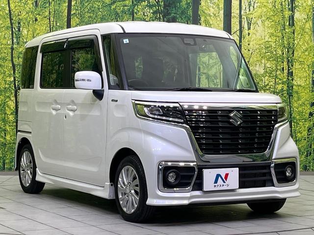 スペーシアカスタム ハイブリッドGS 電動スライドドア 衝突被害軽減システム 禁煙車 シートヒーター ドラレコ コーナーセンサー スマートキー LEDヘッド 純正14インチアルミ オートハイビーム オートライト オートエアコン CD(16枚目)