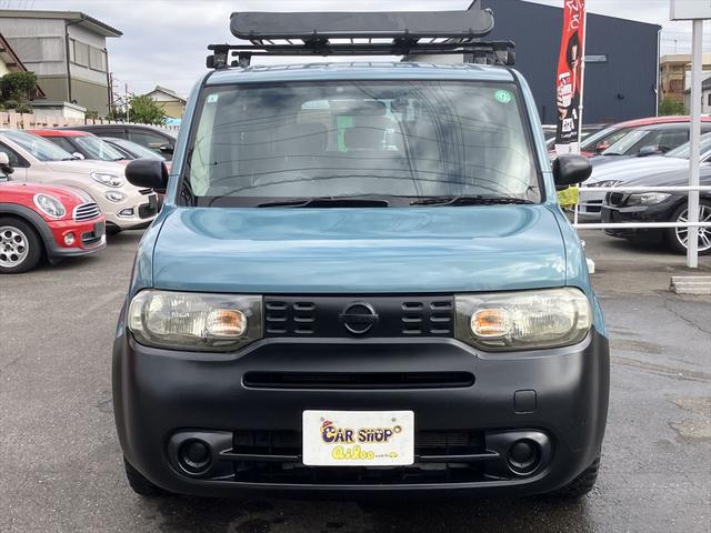 キューブ １５Ｘ　インディゴセレクション　社外ＡＷ　ブロックタイヤ　ルーフラック　ドラレコ　ＥＴＣ　スマートキー　プッシュスタート　ＣＶＴ　盗難防止システム　衝突安全ボディ　ベンチシート　ディスプレイオーディオ　ＵＳＢ　Ｂｌｕｅｔｏｏｔｈ（3枚目）