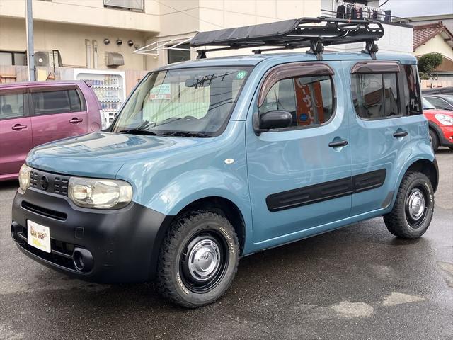 キューブ １５Ｘ　インディゴセレクション　社外ＡＷ　ブロックタイヤ　ルーフラック　ドラレコ　ＥＴＣ　スマートキー　プッシュスタート　ＣＶＴ　盗難防止システム　衝突安全ボディ　ベンチシート　ディスプレイオーディオ　ＵＳＢ　Ｂｌｕｅｔｏｏｔｈ（4枚目）