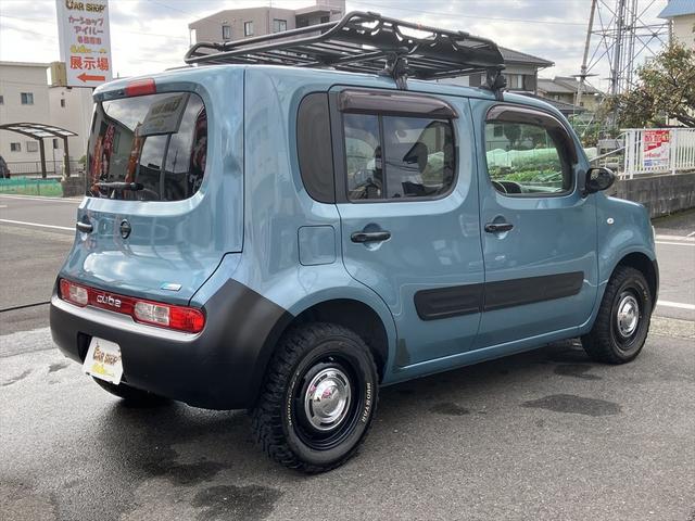 キューブ １５Ｘ　インディゴセレクション　社外ＡＷ　ブロックタイヤ　ルーフラック　ドラレコ　ＥＴＣ　スマートキー　プッシュスタート　ＣＶＴ　盗難防止システム　衝突安全ボディ　ベンチシート　ディスプレイオーディオ　ＵＳＢ　Ｂｌｕｅｔｏｏｔｈ（6枚目）