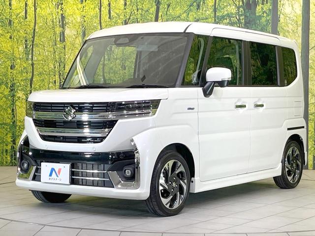 スペーシアカスタム ハイブリッドＸＳ　禁煙車　両側電動ドア　全周囲カメラ　衝突被害軽減システム　レーダークルーズ　ハーフレザーシート　コーナーセンサー　スマートキー　ＬＥＤヘッド　ＥＴＣ　車線逸脱警報　オートライト（65枚目）