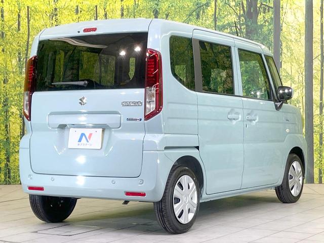 スペーシア ハイブリッドG 届出済未使用車 衝突被害軽減システム コーナーセンサー スマートキー 車線逸脱防止 LEDヘッド オートライト オートエアコン アイドリングストップ 横滑り防止 ヘッドライトレベライザー(16枚目)