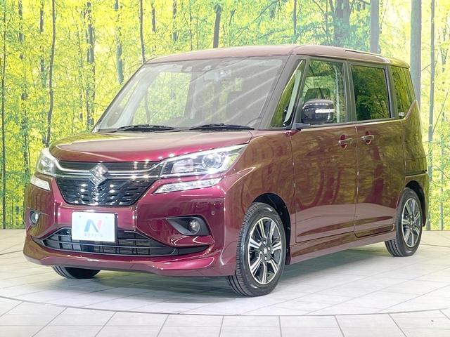 ソリオバンディット ハイブリッドMV 禁煙車 両側電動ドア SDナビ 全周囲カメラ 衝突被害軽減システム レーダークルーズ シートヒーター ドラレコ コーナーセンサー スマートキー LEDヘッド ビルトインETC 車線逸脱警報(34枚目)