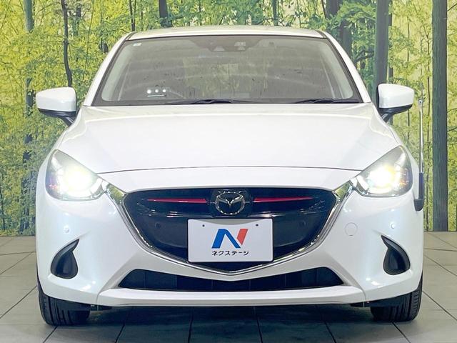 デミオ １３Ｓツーリング　Ｌパッケージ　バックカメラ　衝突被害軽減システム　レーダークルーズ　禁煙車　ハーフレザーシート　ドラレコ　コーナーセンサー　スマートキー　ＬＥＤヘッド　ＥＴＣ　純正１５インチアルミ　車線逸脱警報　オートライト（26枚目）