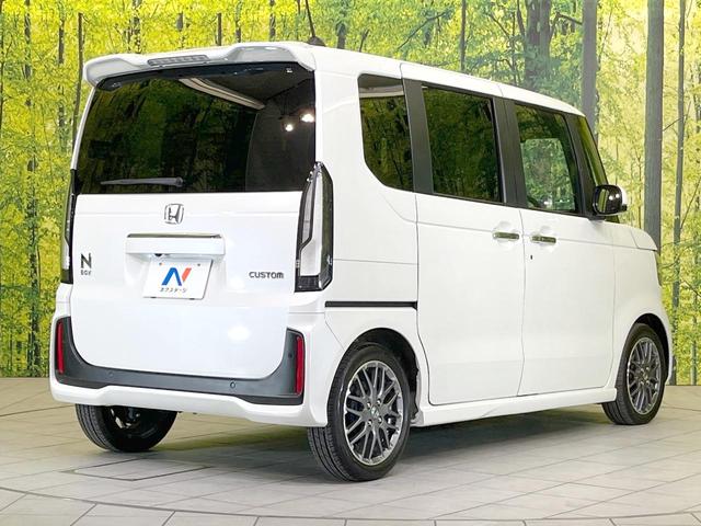 Ｎ－ＢＯＸカスタム ターボ　禁煙車　ターボ　両側電動ドア　バックカメラ　衝突被害軽減システム　ハーフレザーシート　ドラレコ　コーナーセンサー　スマートキー　ＬＥＤヘッド　ビルトインＥＴＣ　純正１５インチアルミ　オートハイビーム（16枚目）