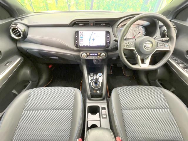 キックス Ｘ　ＳＤナビ　全周囲カメラ　衝突被害軽減システム　禁煙車　ハーフレザーシート　ドラレコ　コーナーセンサー　スマートキー　ＬＥＤヘッド　ビルトインＥＴＣ　純正１７インチアルミ　車線逸脱警報　オートライト（2枚目）