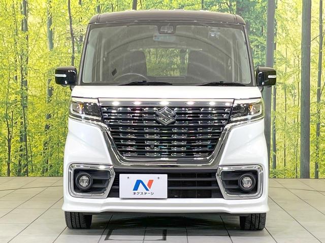 スペーシアカスタム ハイブリッドXS 両側電動ドア SDナビ 全周囲カメラ 衝突被害軽減システム ハーフレザーシート シートヒーター ドラレコ コーナーセンサー スマートキー LEDヘッド ETC 純正15インチアルミ オートライト(14枚目)