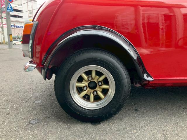 MINI クーパー1.3i 全塗装済み 10インチ6Jワタナベホイール ワイドフェンダー エアコン付き 4MT ハイローキット コイルスプリング FRPボンネット フロントスポイラー(5枚目)