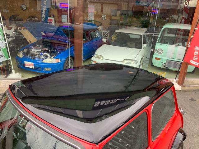 MINI クーパー1.3i 全塗装済み 10インチ6Jワタナベホイール ワイドフェンダー エアコン付き 4MT ハイローキット コイルスプリング FRPボンネット フロントスポイラー(7枚目)