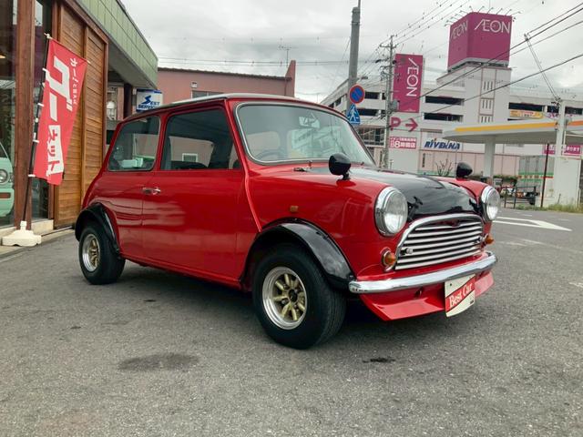 MINI クーパー1.3i 全塗装済み 10インチ6Jワタナベホイール ワイドフェンダー エアコン付き 4MT ハイローキット コイルスプリング FRPボンネット フロントスポイラー(11枚目)