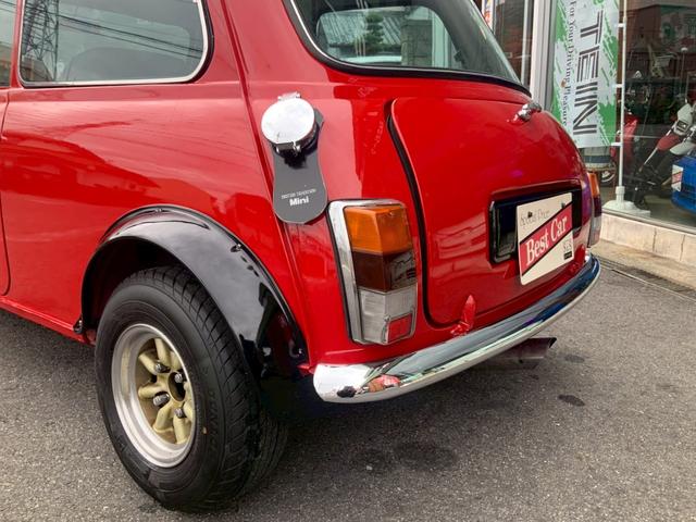 MINI クーパー1.3i 全塗装済み 10インチ6Jワタナベホイール ワイドフェンダー エアコン付き 4MT ハイローキット コイルスプリング FRPボンネット フロントスポイラー(14枚目)