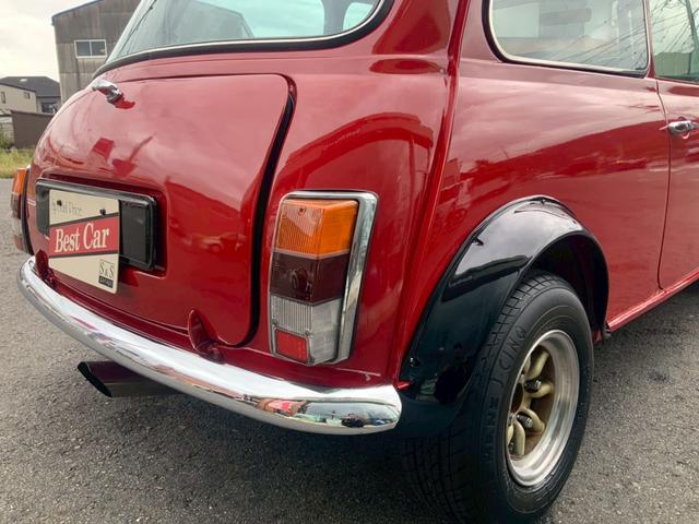 MINI クーパー1.3i 全塗装済み 10インチ6Jワタナベホイール ワイドフェンダー エアコン付き 4MT ハイローキット コイルスプリング FRPボンネット フロントスポイラー(17枚目)