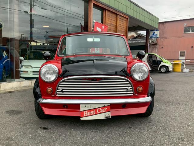 MINI クーパー1.3i 全塗装済み 10インチ6Jワタナベホイール ワイドフェンダー エアコン付き 4MT ハイローキット コイルスプリング FRPボンネット フロントスポイラー(18枚目)