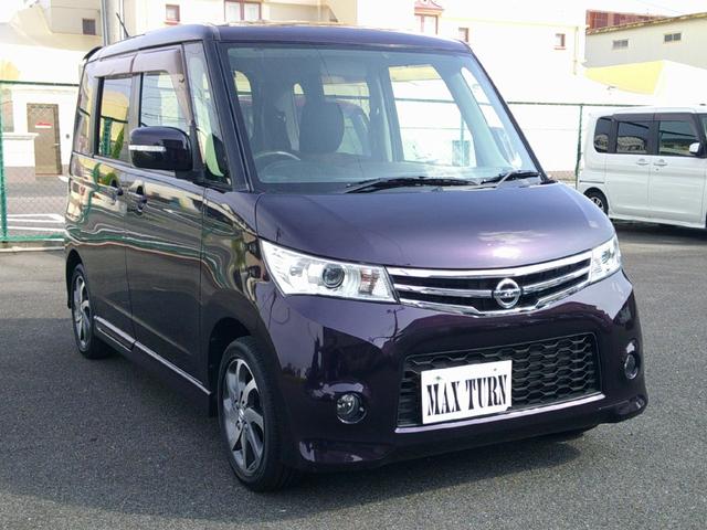 ルークス ハイウェイスターターボ　最終後期型　ターボ車　フルセグナビ　プッシュスタート　両側オートスライド　ＥＴＣ　純正ＨＩＤ　フォグランプ　タイミングチェーン　ＣＶＴミッション　内装抗菌消毒済（3枚目）