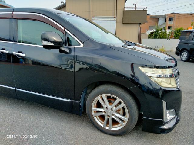 エルグランド ２５０ハイウェイスター　ナビ　フルセグＴＶ　ＤＶＤ　マルチビューカメラ　ＢＬＵＥＴＯＯＴＨ　タバコ臭無し　インテリキー２個　プッシュスタート　両側パワスラ　ＥＴＣ　盗難防止システム　ＨＩＤヘッドライト（58枚目）