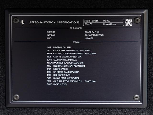 ローマ ベースグレード　正規ディーラー車　カーボンステアリング＋ＬＥＤ　２０インチ鍛造アルミ　レッドブレーキキャリパー　カーボンファイバートンネル　マグネライドデュアルモードサスペンション　パークカメラ　安心保証付（43枚目）
