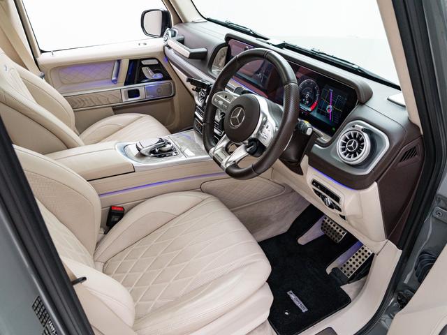 Ｇクラス Ｇ６３　ＡＭＧレザーエクスクルーシブパッケージ　保証付　ＡＭＧ世田谷オーダープログラム　特別色クラシックグレー　純正ナイトパッケージ　マットブラック２２インチ　ホワイトウッドインテリアトリム　レザーエクスクルーシブＰＫＧ　マヌファクトゥーアＰプラス（28枚目）