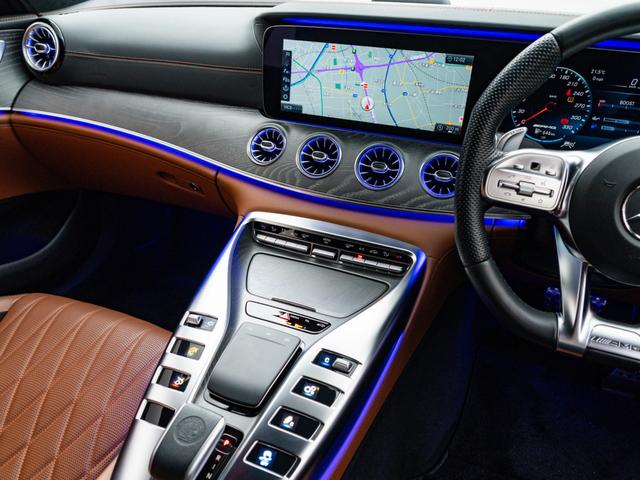 ＧＴ ４ドアクーペ ５３　４マチック＋　保証付　フルレザー仕様インテリア　ダイヤモンドステッチ入りナッパレザー　ＯＰ純正マットカラー　ＡＭＧエクステリアナイトパッケージ　ＡＭＧ　ＲＩＤＥ　ＣＯＮＴＲＯＬ＋エアサス　アップルカープレイ　地デジ（38枚目）