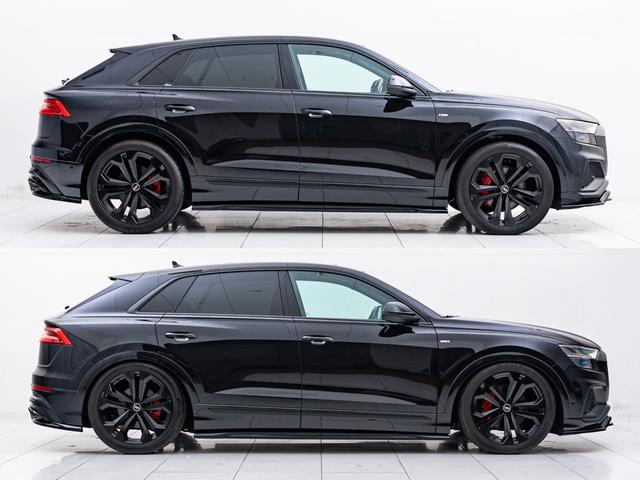 Q8 55TFSIクワトロ Sライン 保証付 RS仕様グリル F/S/Rエアロ カーボンハンドル Sラインプラス 車高調整機能付エアサス パノラマルーフ 純正22インチ 光輝レッドキャリパー バングアンドオルフセン サラウンドビューカメラ(19枚目)