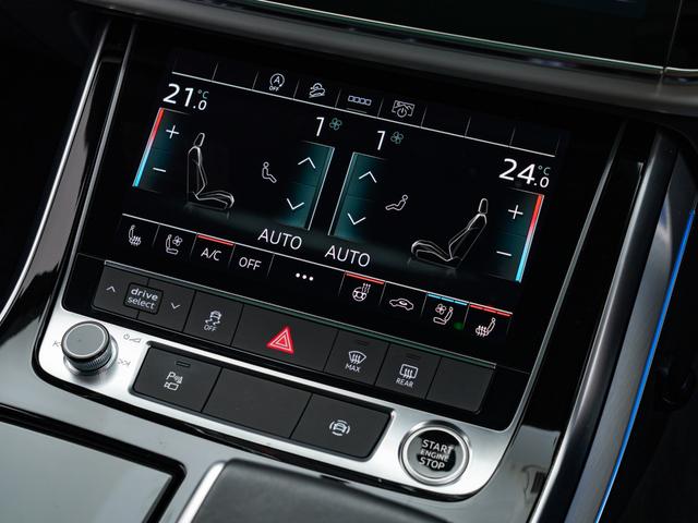 Q8 55TFSIクワトロ Sライン 保証付 RS仕様グリル F/S/Rエアロ カーボンハンドル Sラインプラス 車高調整機能付エアサス パノラマルーフ 純正22インチ 光輝レッドキャリパー バングアンドオルフセン サラウンドビューカメラ(41枚目)