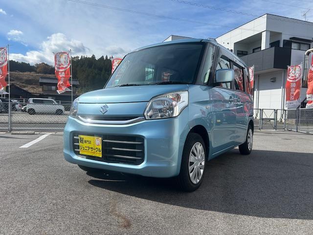 スペーシア Ｇ　アイドリングストップ機能　シ－トヒ－タ－　Ｗエアバッグ　スマートキー＆プッシュスタート　フルオートエアコン　盗難防止装置　パワステ　フルフラットシート　ベンチシート　ＡＢＳ　キーレス　パワーウィンドウ（2枚目）