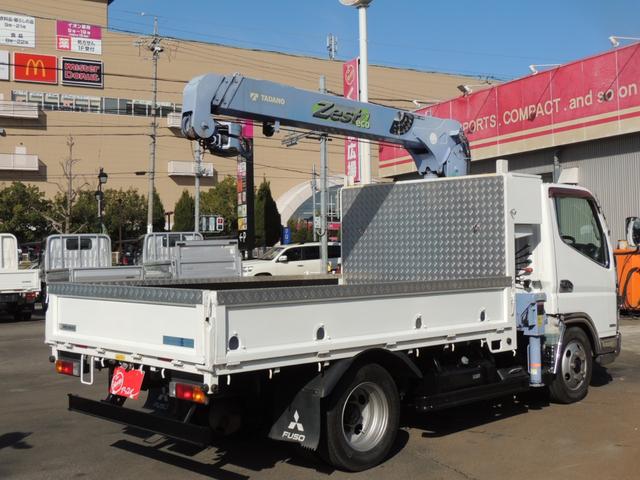 キャンター 平ボディ2.0t タダノ3ダンクレーン(ZE263HR)ラジコン付 フックイン アウタリガー バックビューカメラ メッキパーツ 左電動格納ミラー 荷台内寸法(283X179X38)(6枚目)